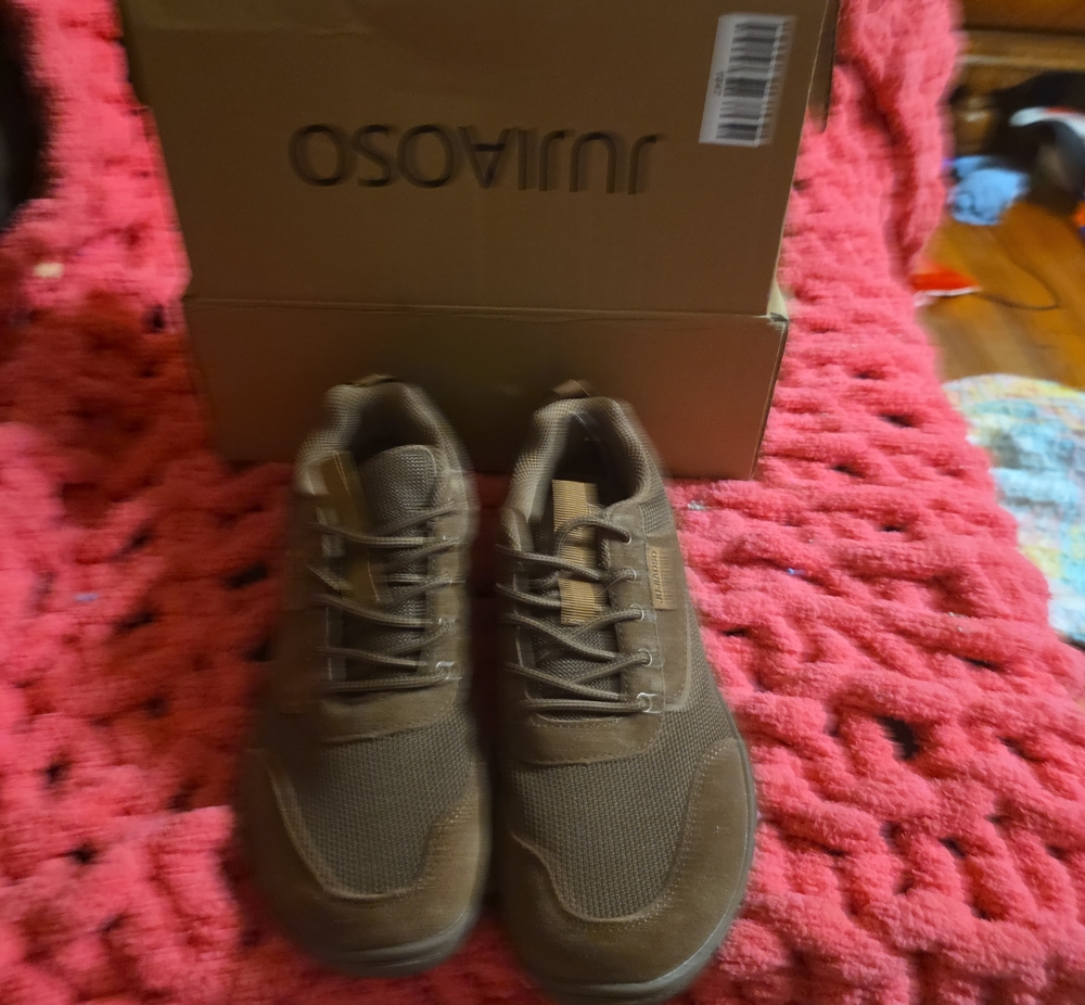 Jujiaoso Unsex Brown Lace-Up Barefoot Sneakers